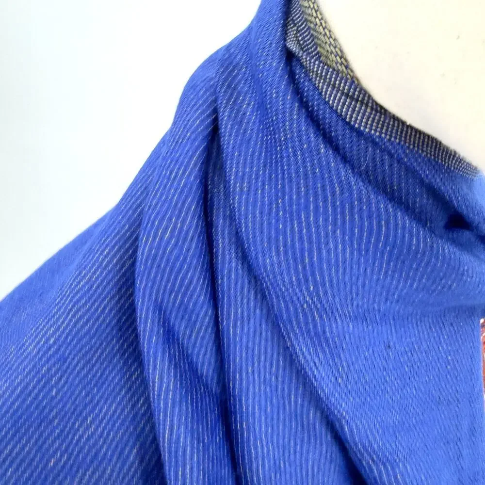 Blue Red 100% Wool Aztec Llama Tribal Scarf